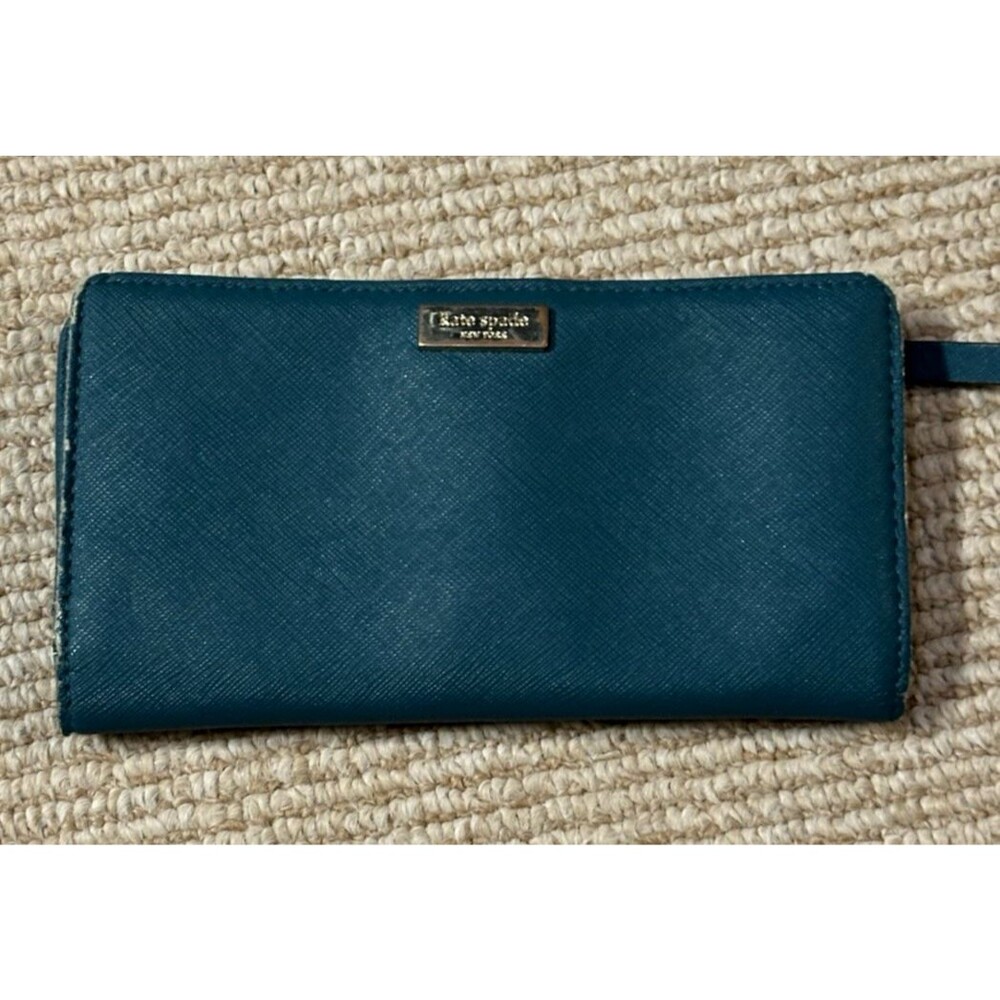 Kate Spade Bifold Wallet Hunter Green Classic Iconic card holder